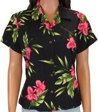 Load image into Gallery viewer, Women's Hawaiian Aloha Shirt - Orchid Fern