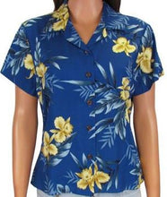 Load image into Gallery viewer, Women's Hawaiian Aloha Shirt - Orchid Fern