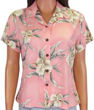 Load image into Gallery viewer, Women's Hawaiian Aloha Shirt - Retro Orchid