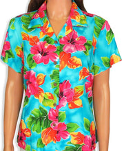 Load image into Gallery viewer, Women's Hawaiian Aloha Shirt - Hibiscus Watercolor