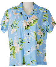 Load image into Gallery viewer, Women's Hawaiian Aloha Shirt - Orchid Fern