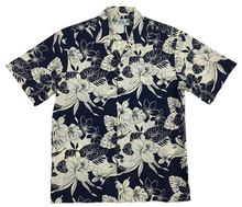 Load image into Gallery viewer, Men's Hawaiian Aloha Shirt - Monstera Hibiscus Orchid