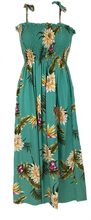 Load image into Gallery viewer, Women's Maxi Hawaiian Dress - Ceres Green