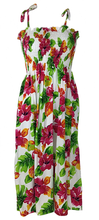 Load image into Gallery viewer, Women's Maxi Hawaiian Dress - Watercolor Hibiscus