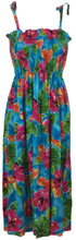 Load image into Gallery viewer, Women's Maxi Hawaiian Dress - Watercolor Hibiscus