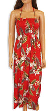 Load image into Gallery viewer, Women's Maxi Hawaiian Dress - Hawaiian Orchid