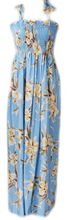 Load image into Gallery viewer, Women's Maxi Hawaiian Dress -Retro Orchid Fern