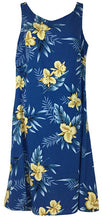 Load image into Gallery viewer, Women's Hawaiian Aloha Short Dress - Orchid Fern Blue