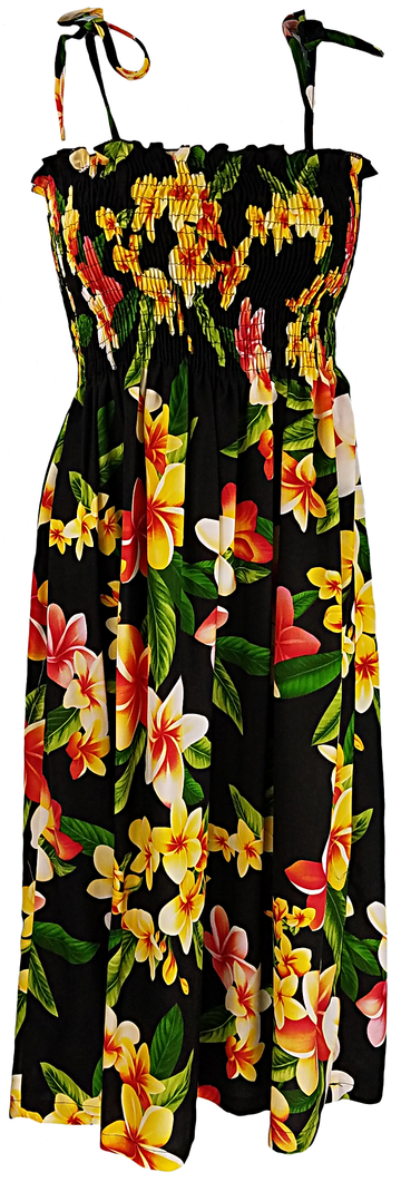 Women's Maxi Hawaiian Dress - Julia Black Women's Maxi Hawaiian Dress - Julia Black