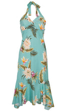 Load image into Gallery viewer, Womens Hawaiian Mid-Length Dress - Ceres Green
