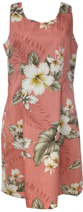 Women's Hawaiian Aloha Short Dress - Hibiscus Trend Pink