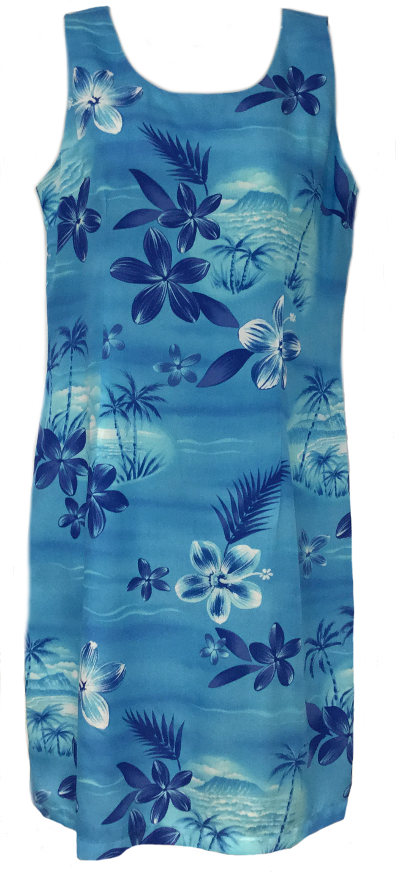 Short Sheath Tank Dress Moonlight Scenic Blue / S